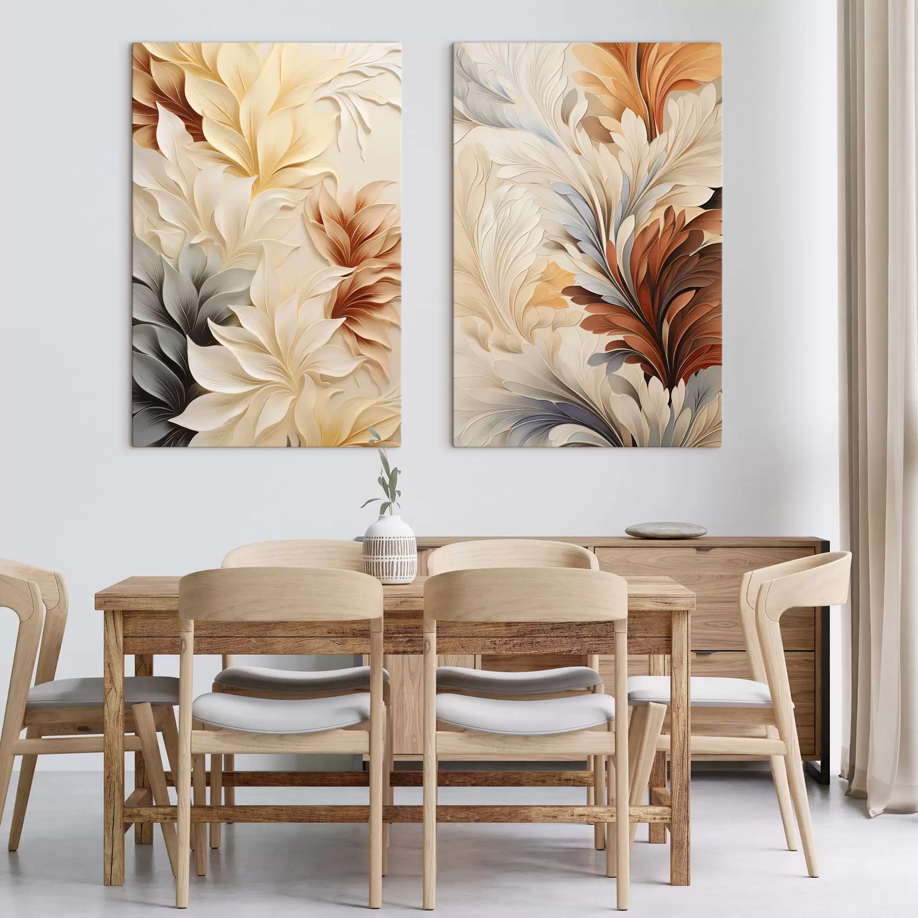  Peintures Feuilles abstraites m31022