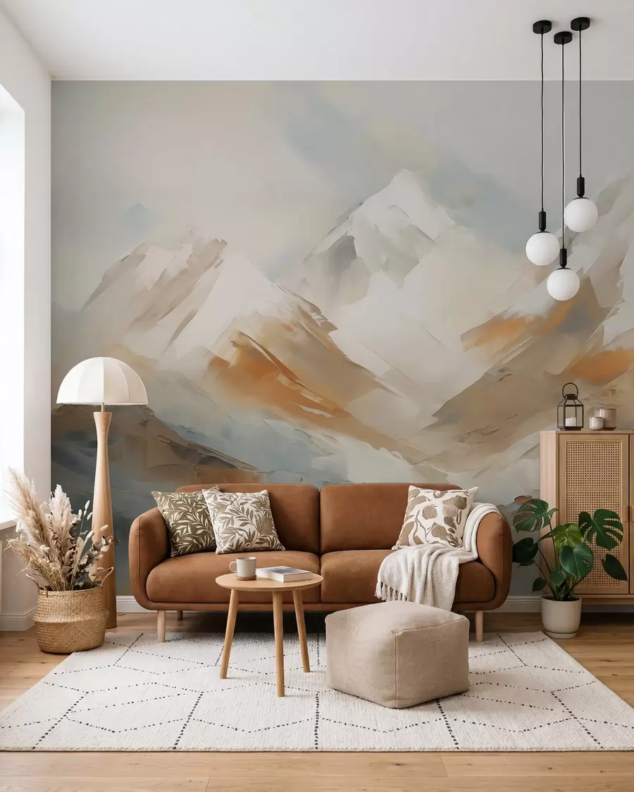 Fotobehang Bergen in oker w05904