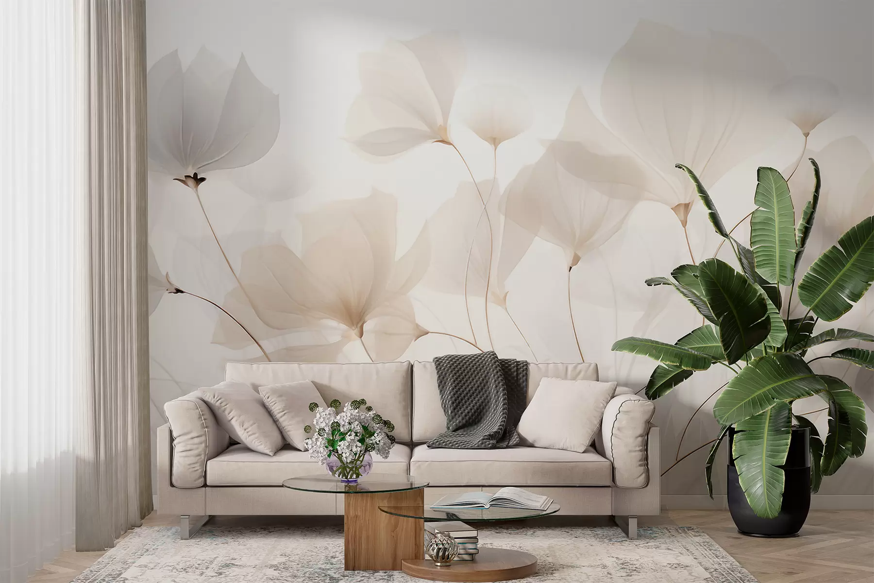 Papier peint photo Fleurs imaginaires w05293