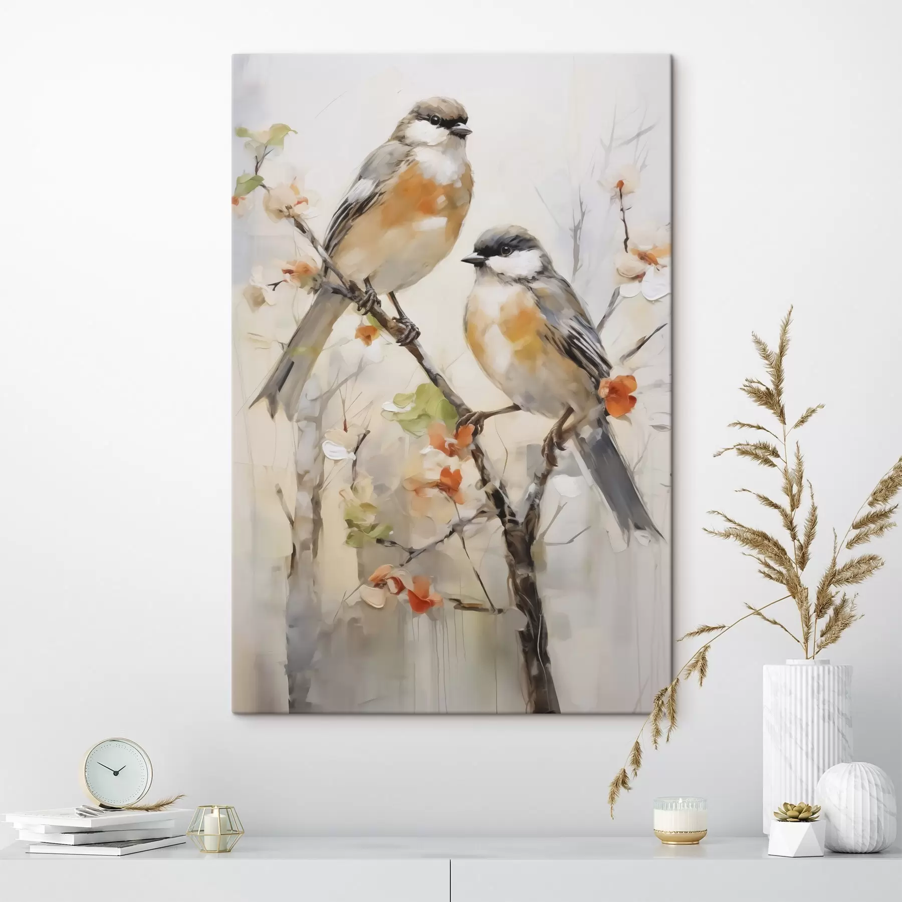  Schilderijen Abstracte vogels, naar een schilderij s50840