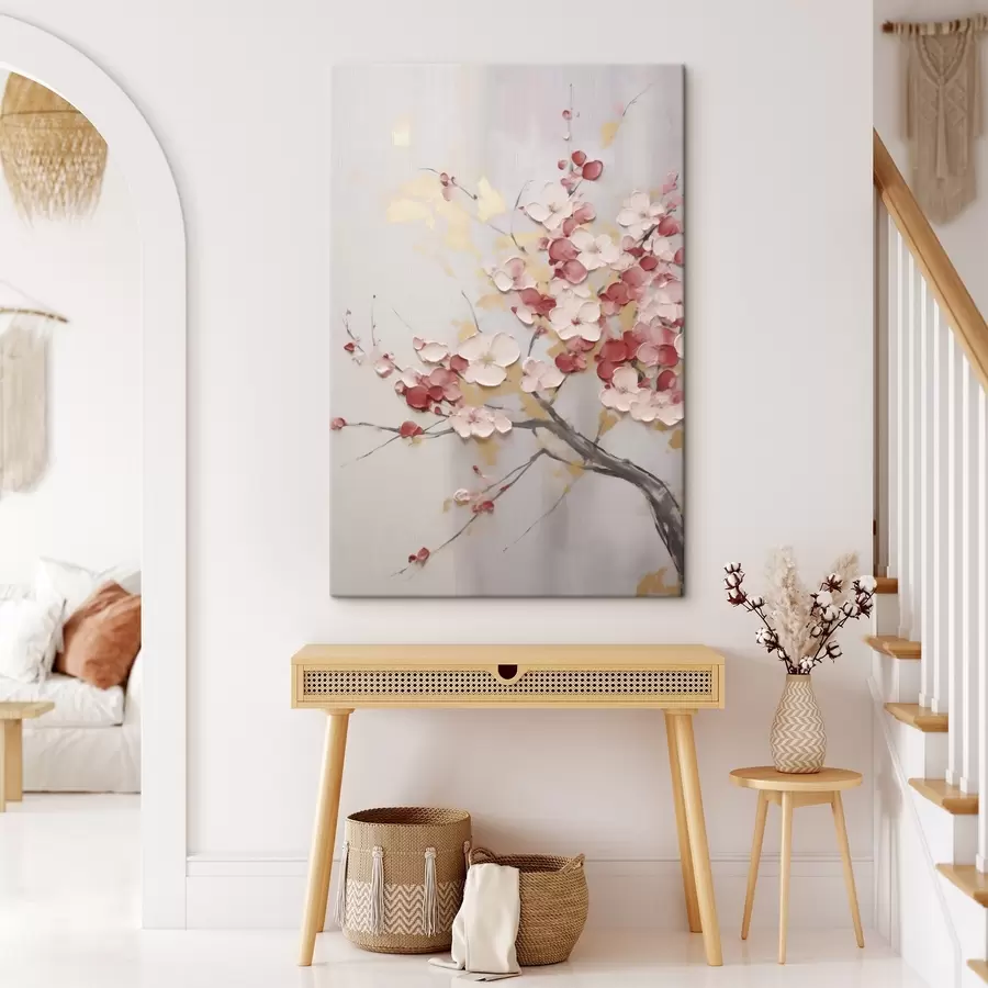  Peintures Fleurs abstraites sur une branche, style « imitation peinture » s50843