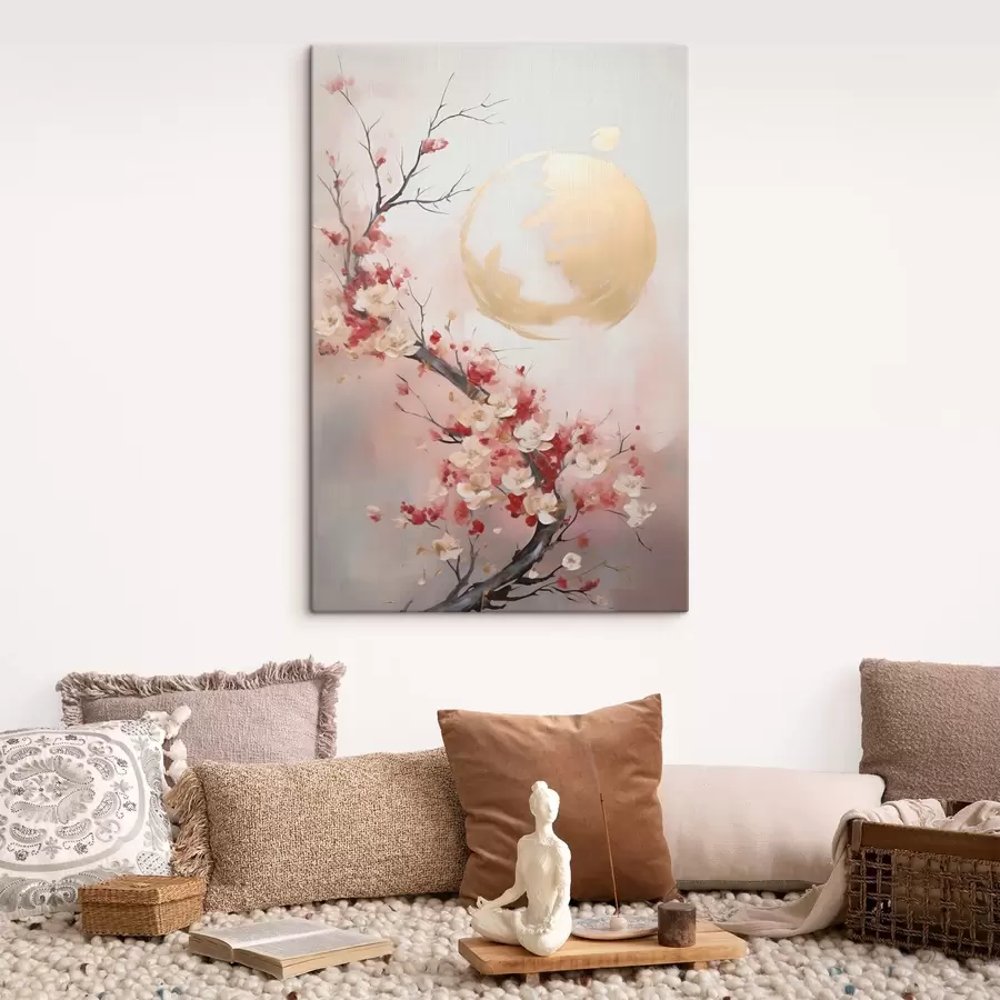  Peintures Fleurs abstraites sur un arbre, peinture d'inspiration abstraite s50844