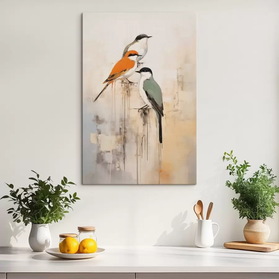  Peintures Oiseaux abstraits, imitation de la peinture s50848