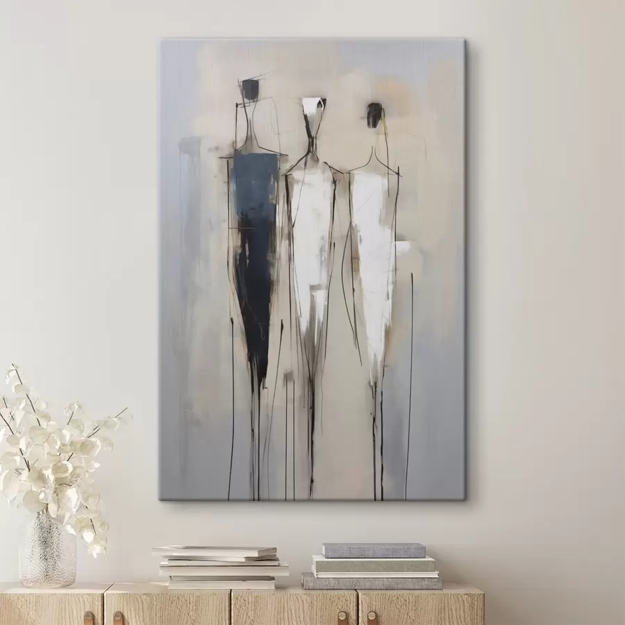  Peintures Silhouettes abstraites, imitation de la peinture s50849