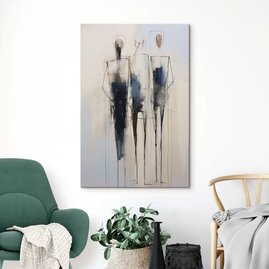  Peintures Silhouettes abstraites, imitation de la peinture s50850