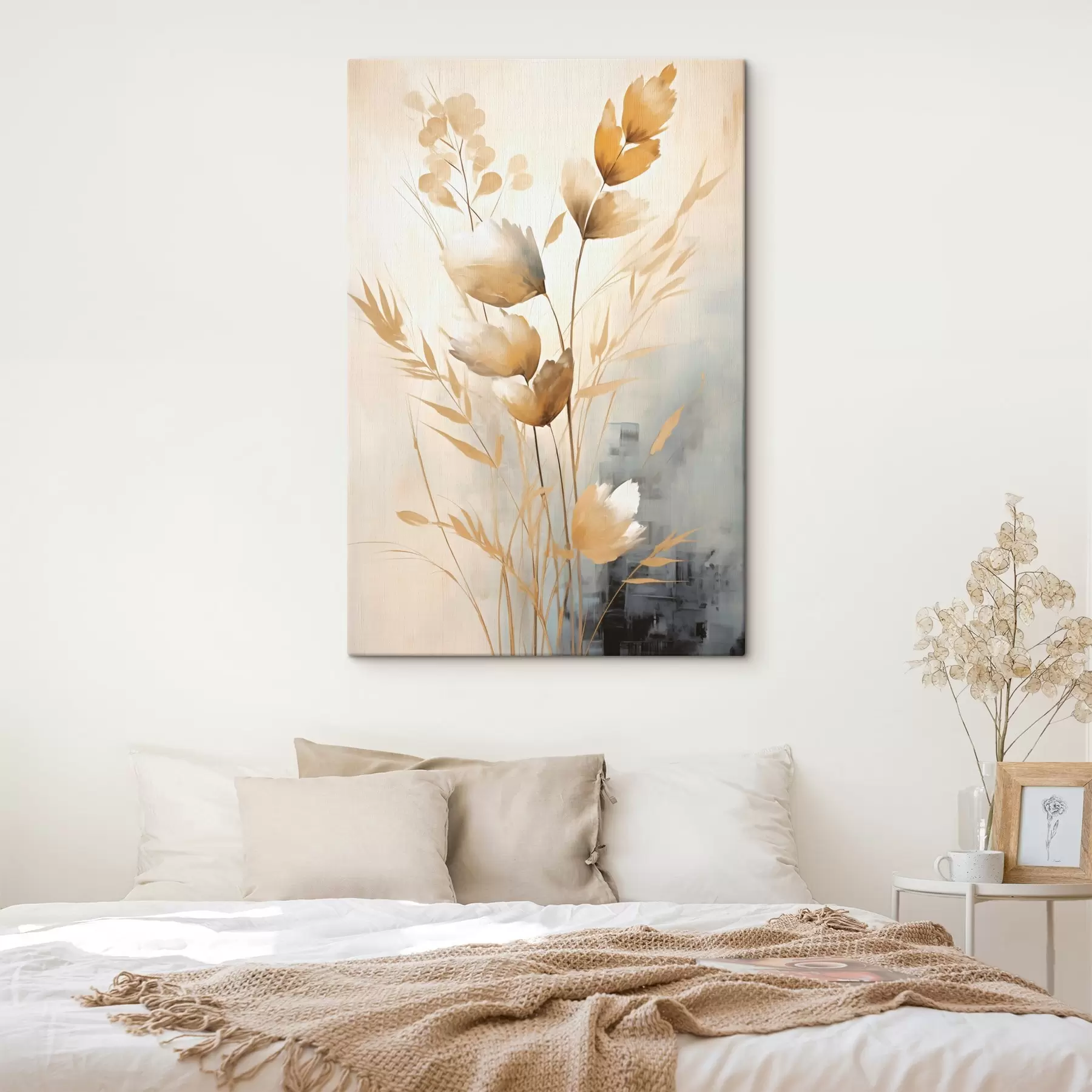  Peintures Branche décorative avec des feuilles, peinture imitation s50852