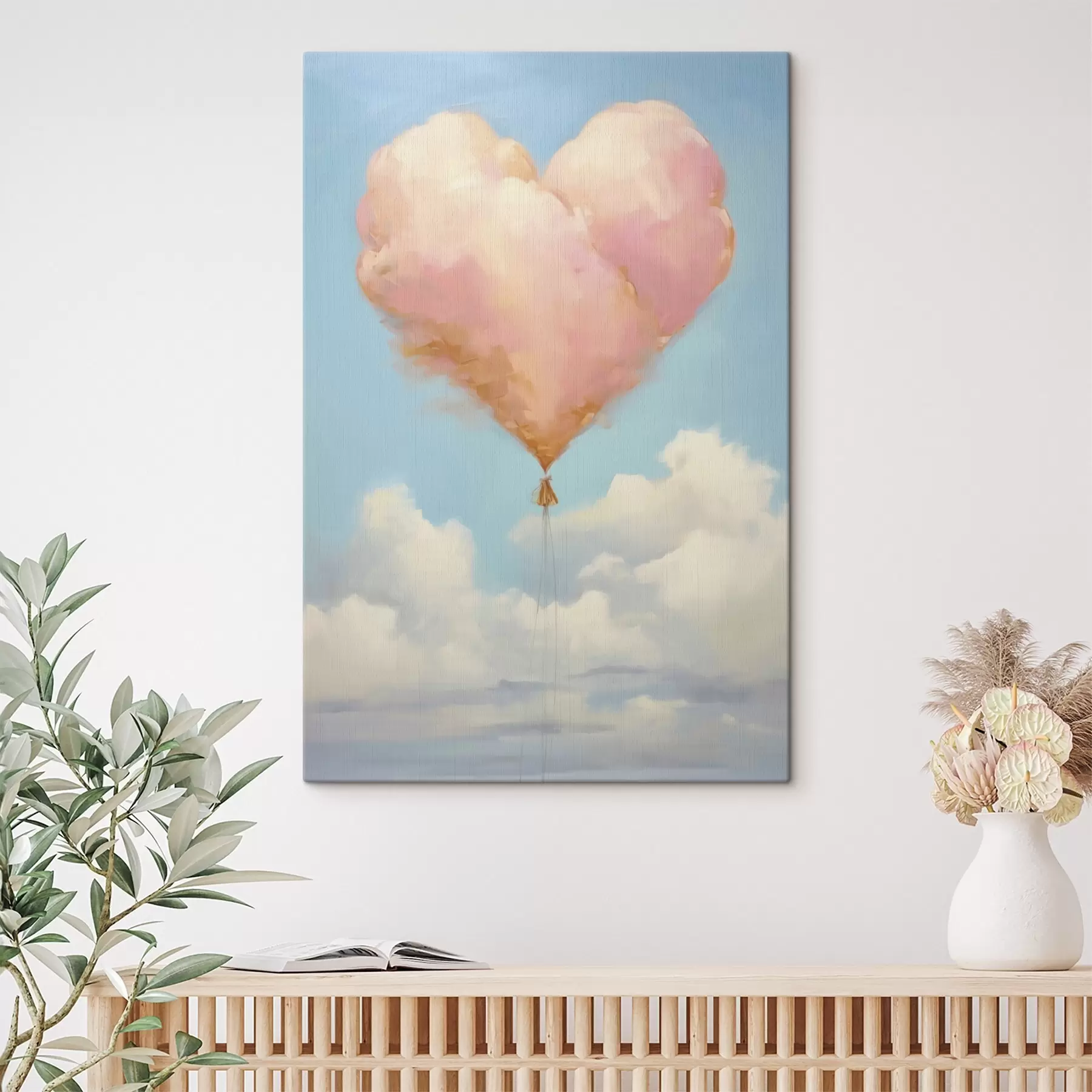  Peintures Nuage en forme de cœur, style « imitation peinture » s50853