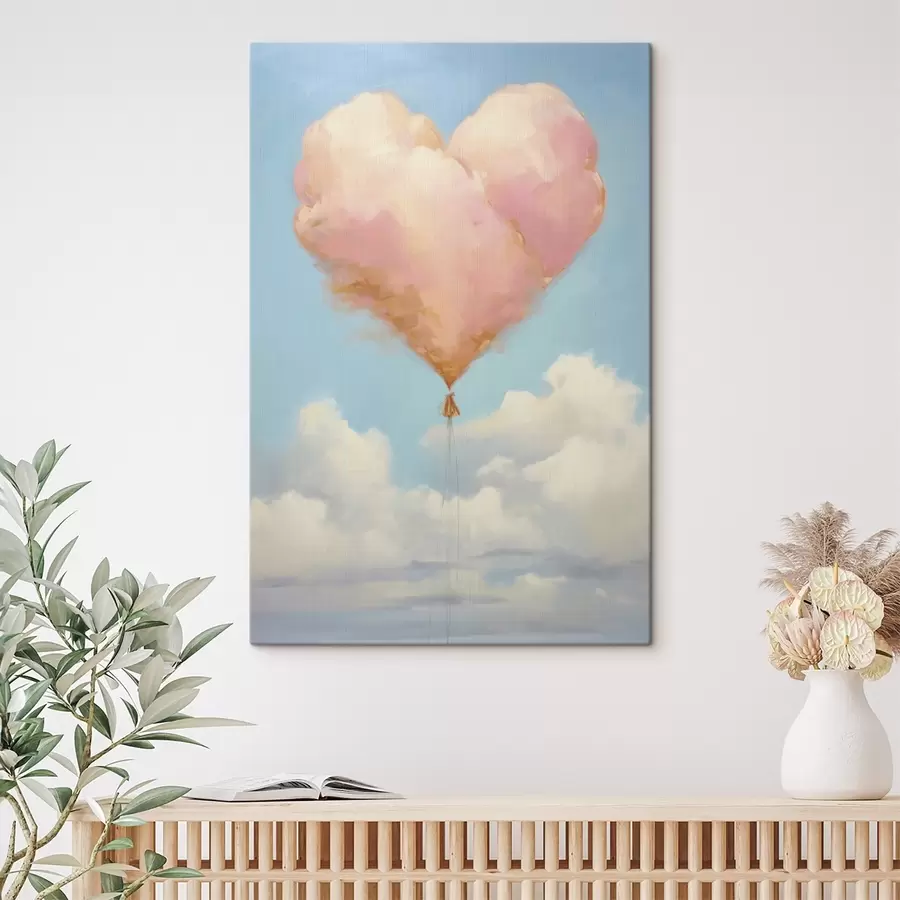  Peintures Nuage en forme de cœur, style « imitation peinture » s50853