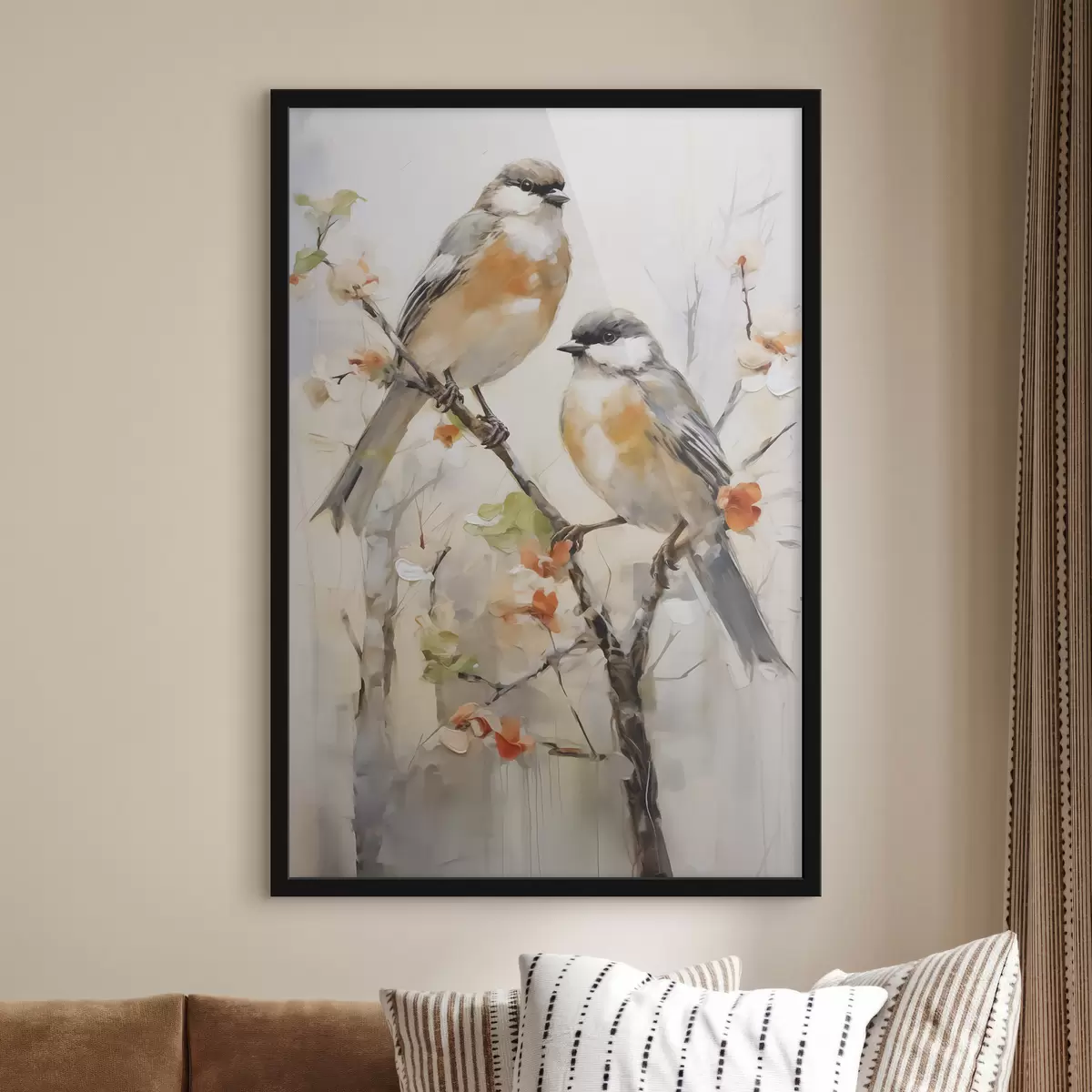 Affiche Oiseaux abstraits, imitation d'un tableau f50840