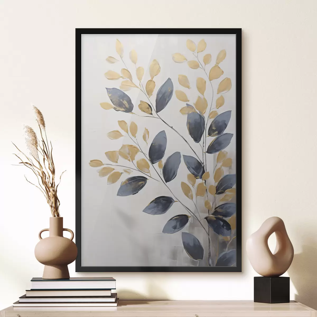 Affiche Brindilles décoratives, peinture imitant la réalité f50841