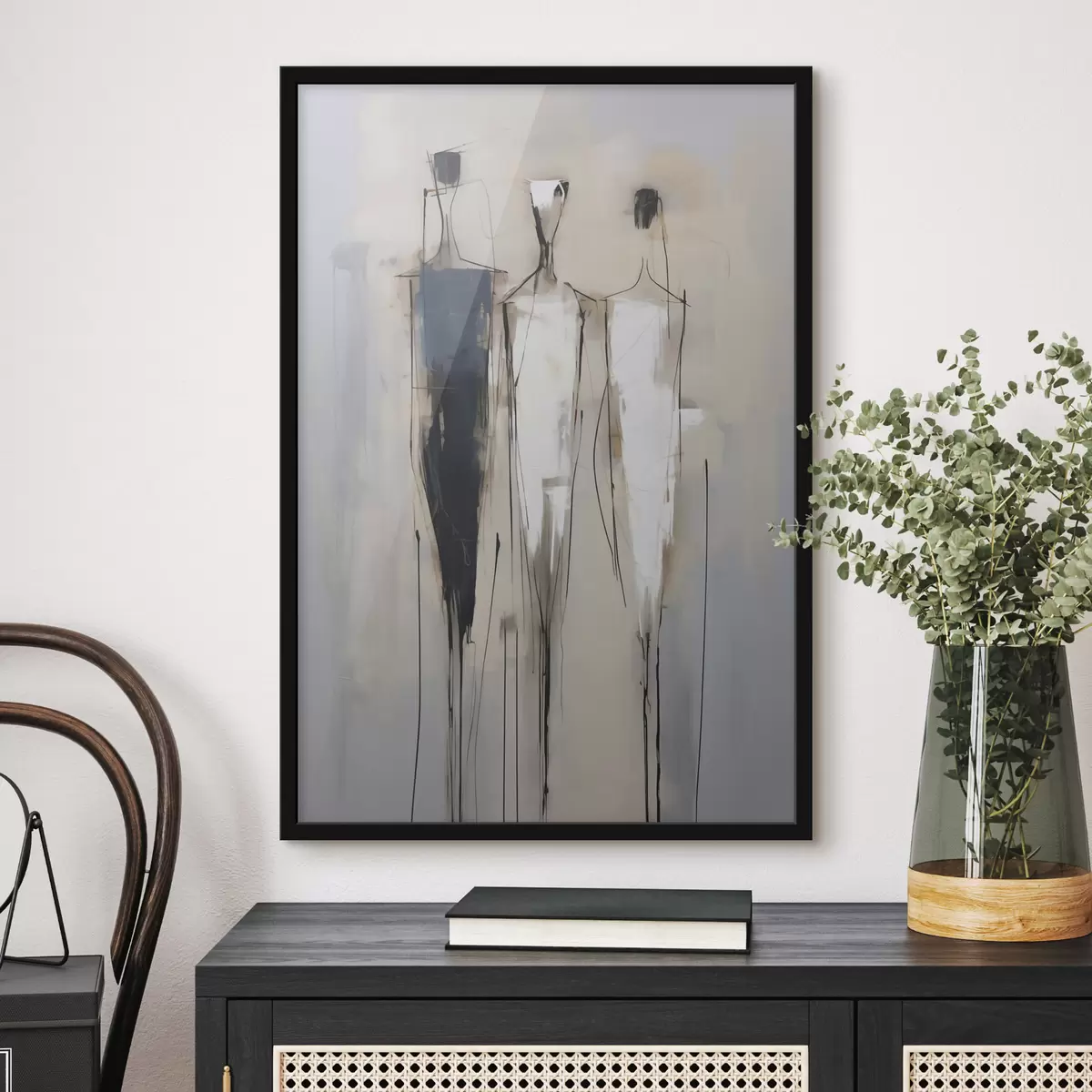 Affiche Silhouettes abstraites, imitation de la peinture f50849