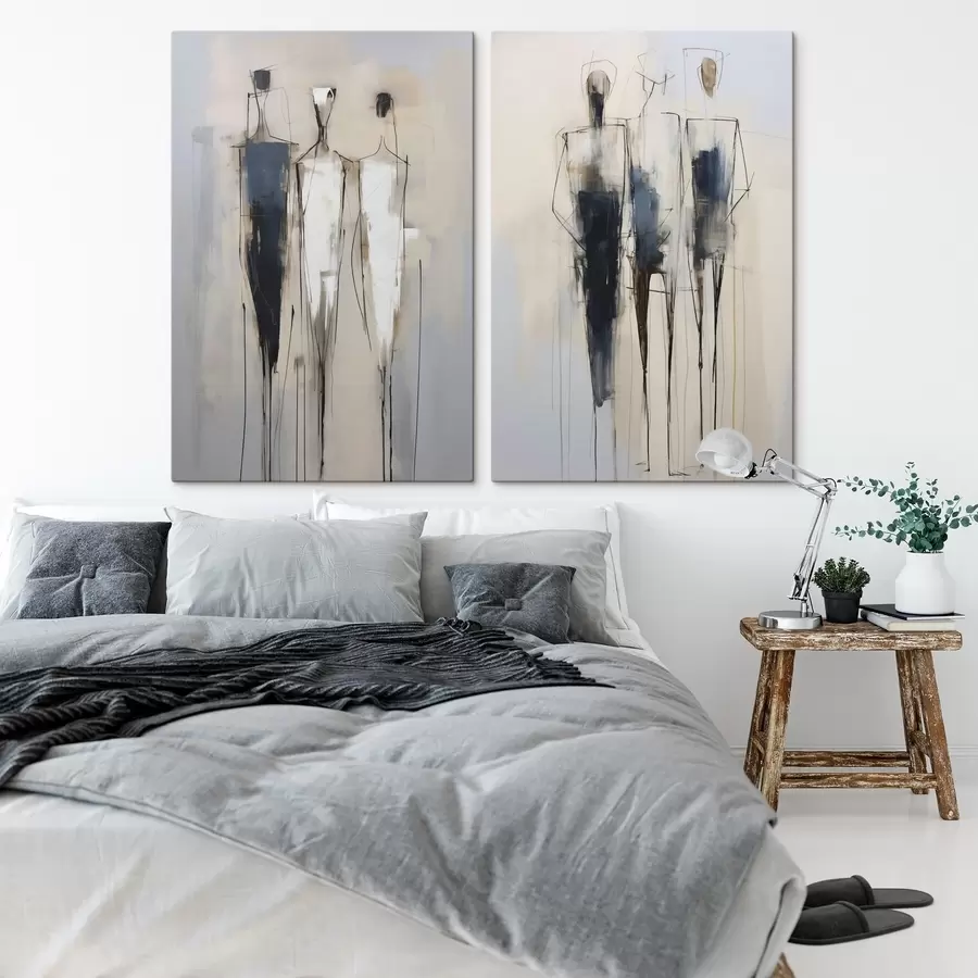  Peintures Silhouettes abstraites, imitation de la peinture m31028
