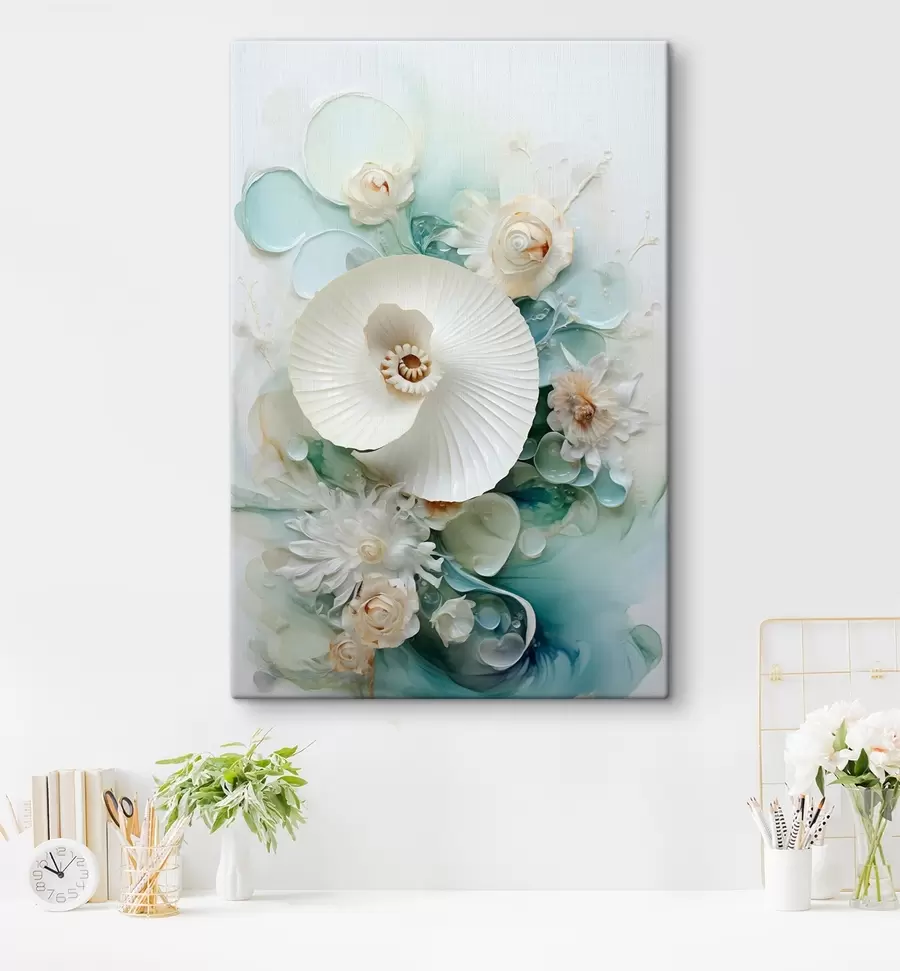  Peintures Nénuphar blanc dans des eaux émeraude s50742