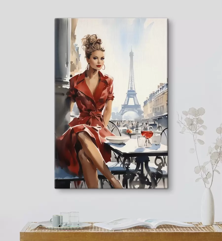  Peintures Silhouette parisienne à la Tour Eiffel s50746