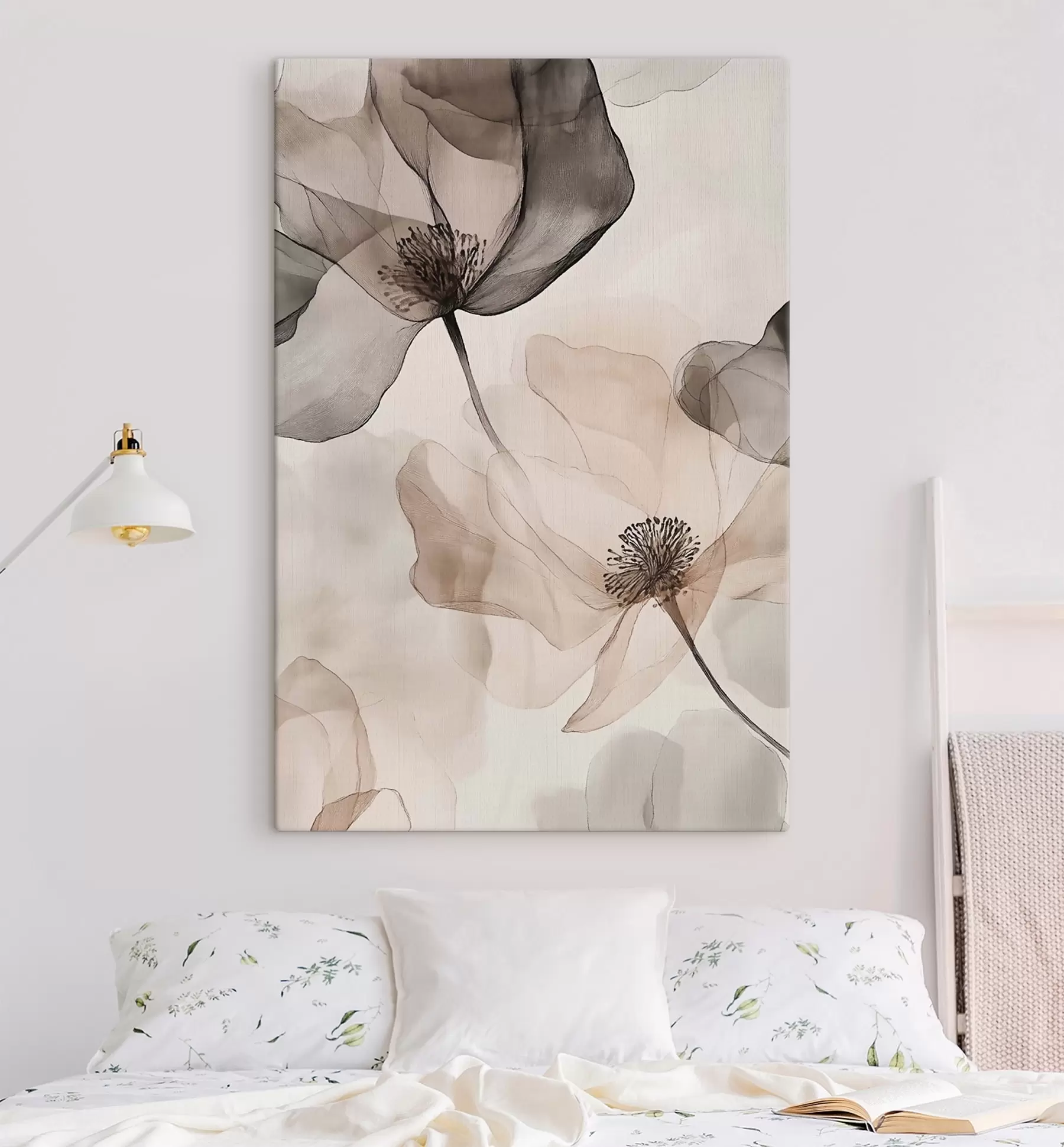  Peintures Fleurs translucides dans la brume s50750