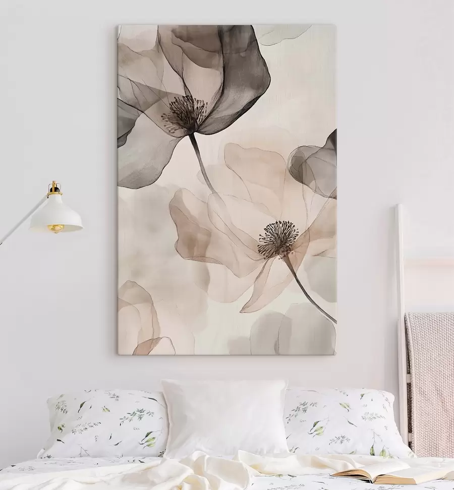 Peintures Fleurs translucides dans la brume s50750