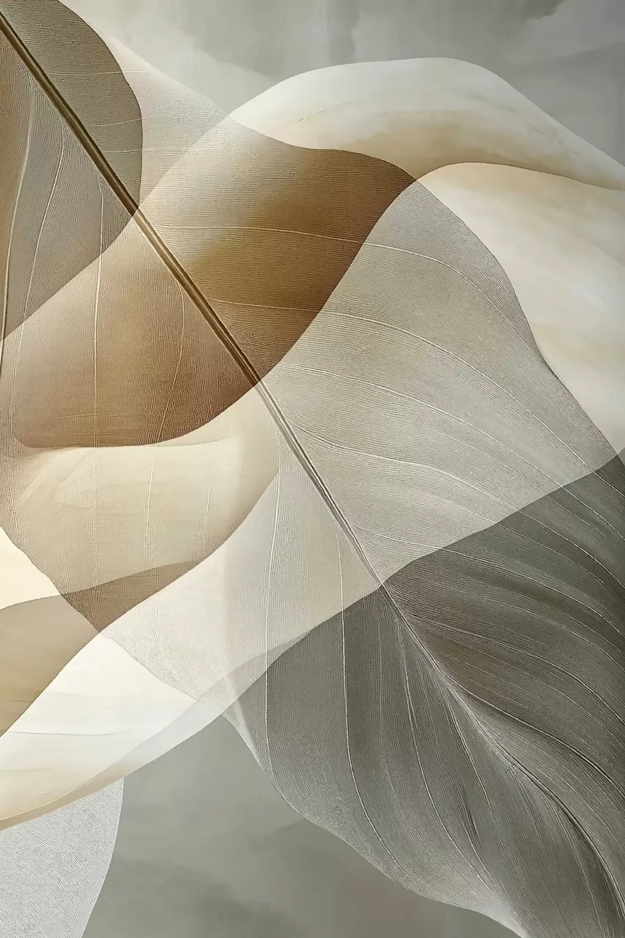Papier peint photo Abstraction fluide en beige f50740
