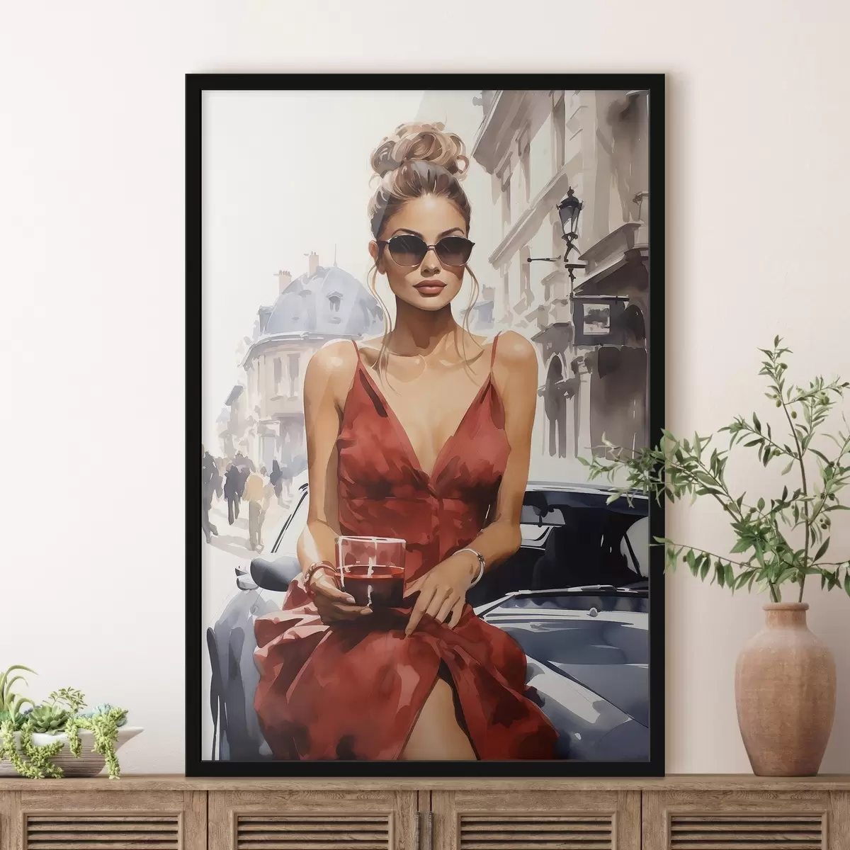 Affiche « Woman in Red » de Convertible f50745