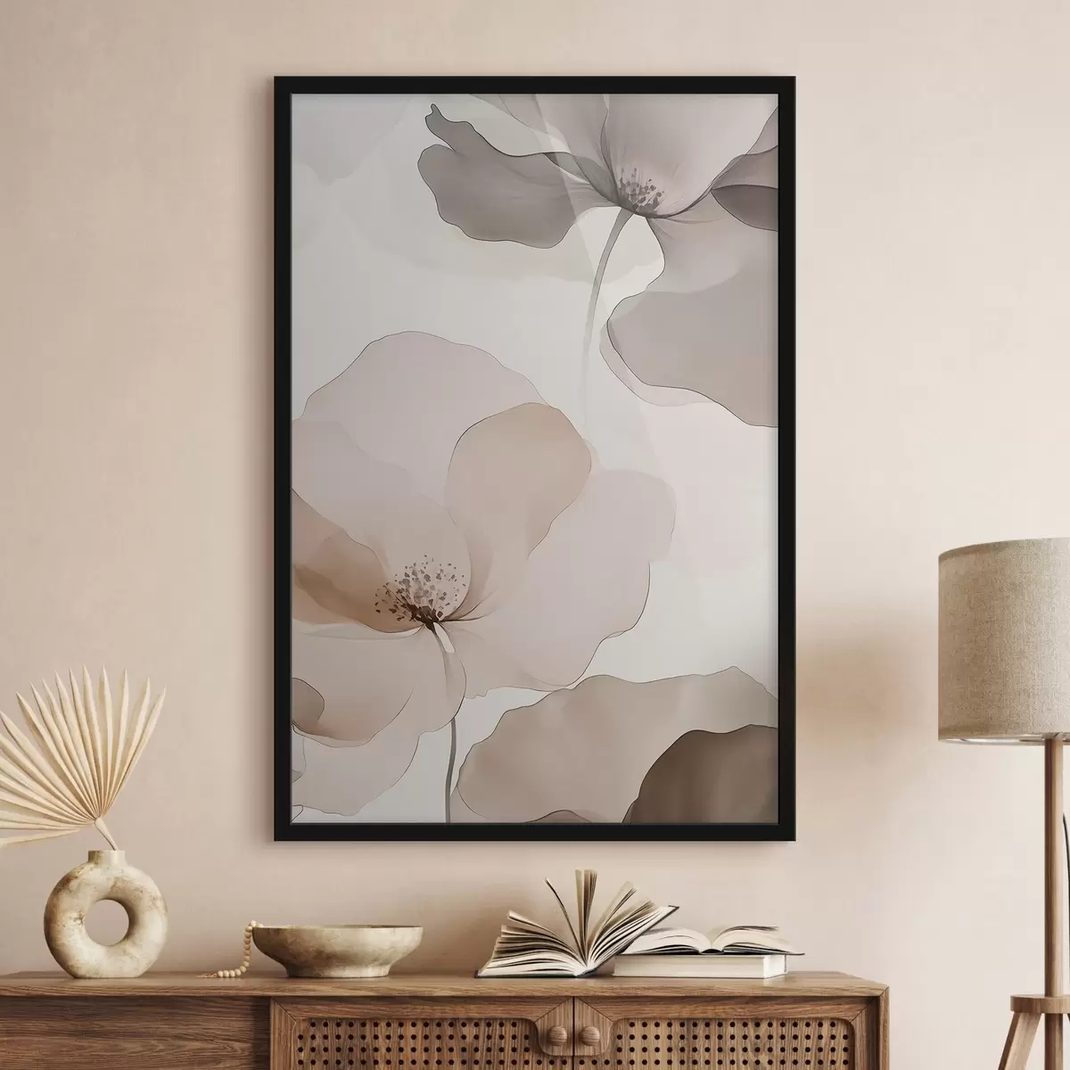 Poster Bloemblaadjes van aquarelpoeder f50749