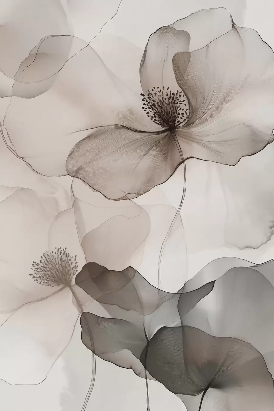 Papier peint photo Motifs floraux en voile f50752