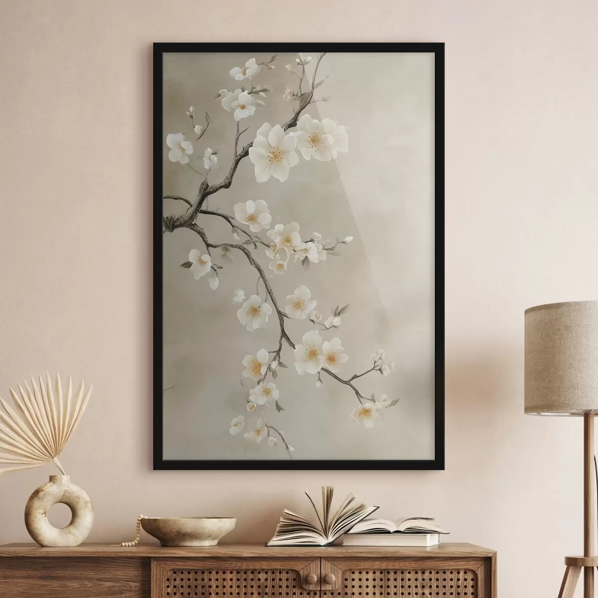 Affiche Branches blanches en fleurs f50758