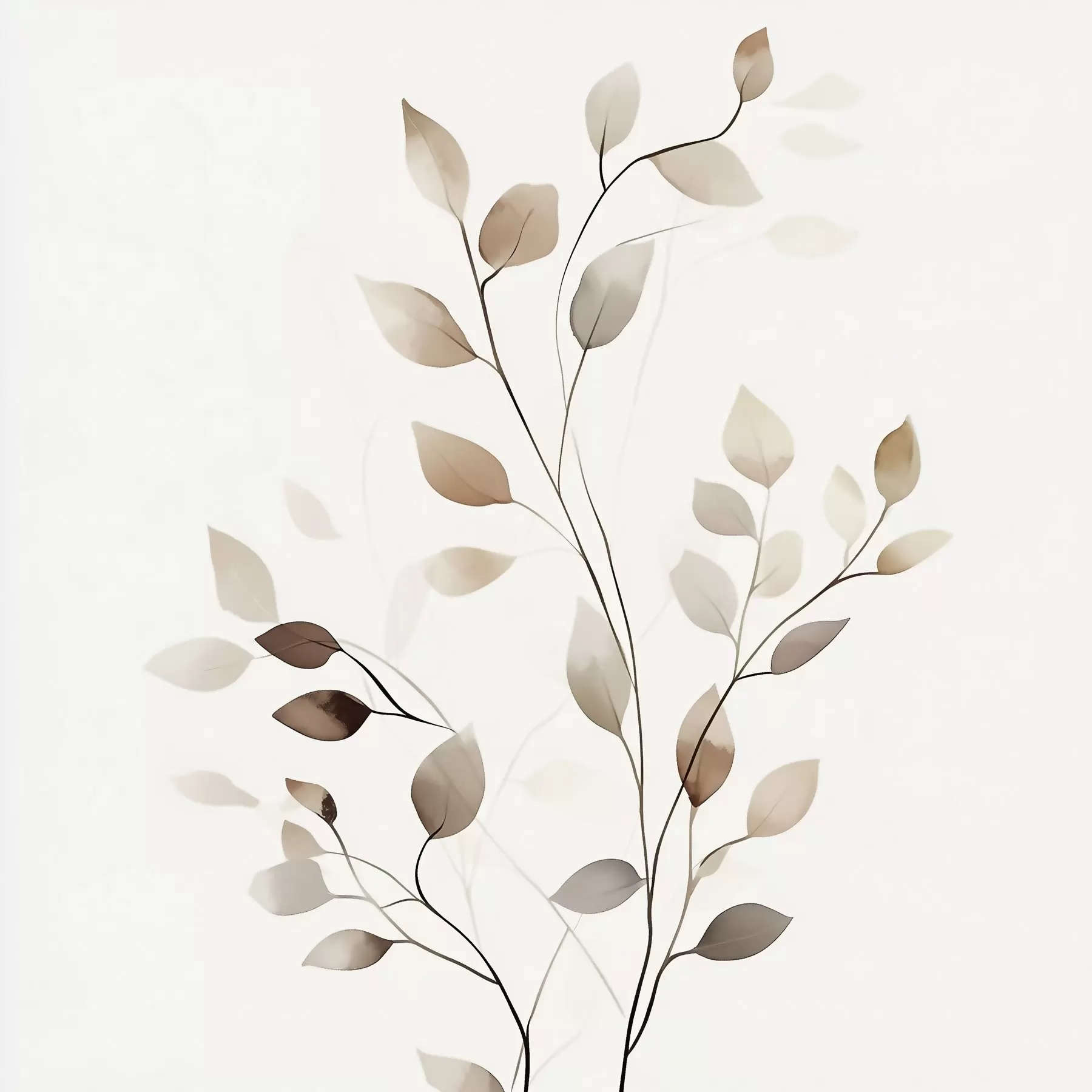 Papier peint photo Une branche graphique élégante f50763
