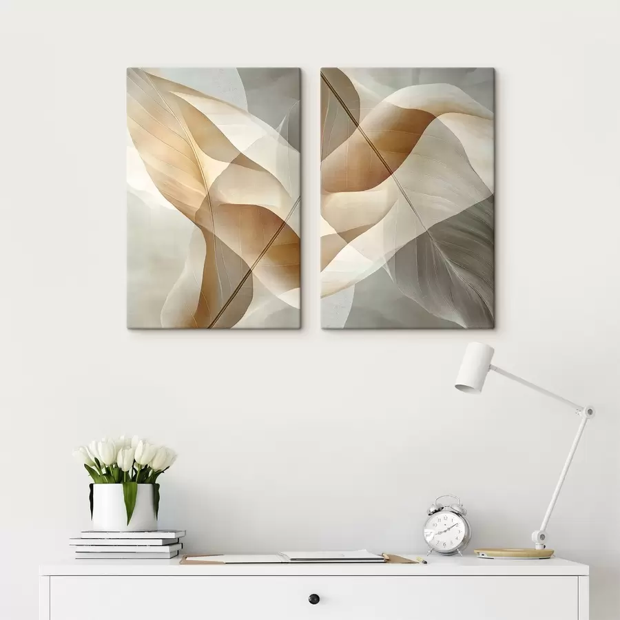  Peintures Courbes de soie et d'ambre m30997