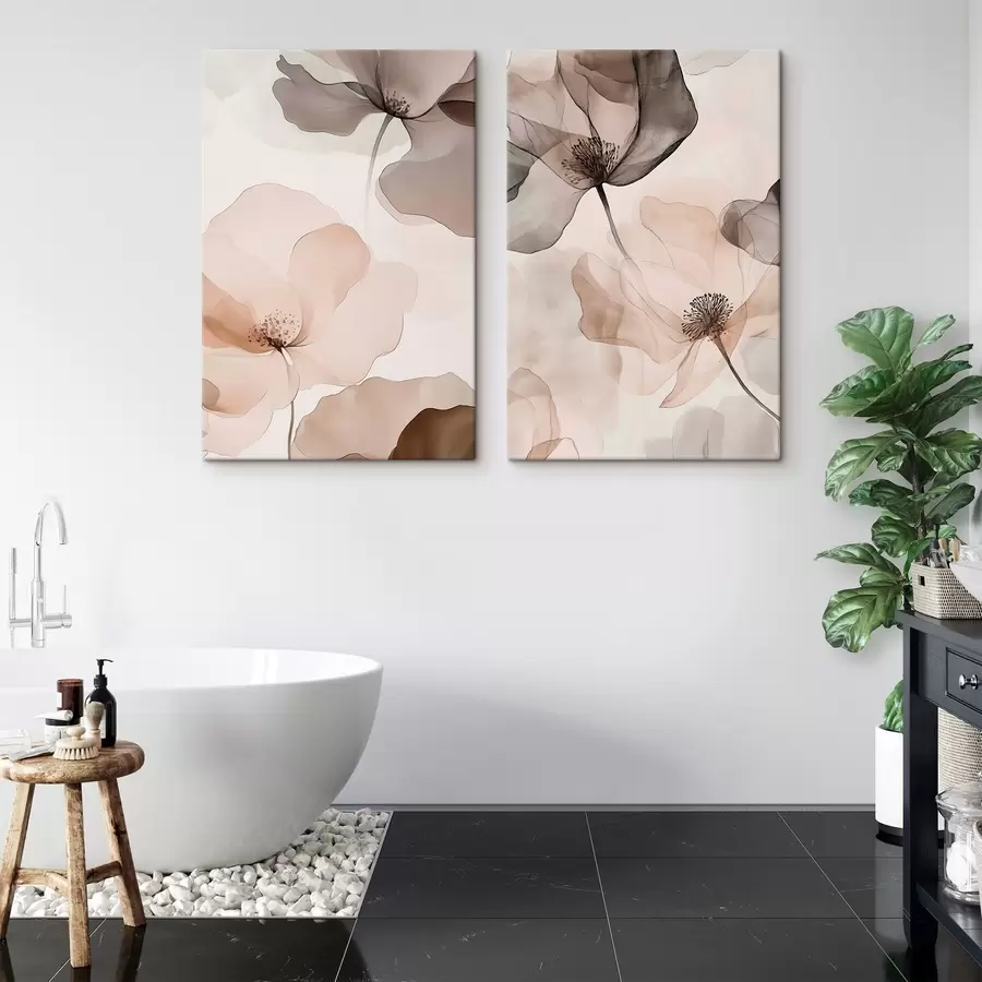  Peintures Fleurs en poudre pour aquarelle m31002