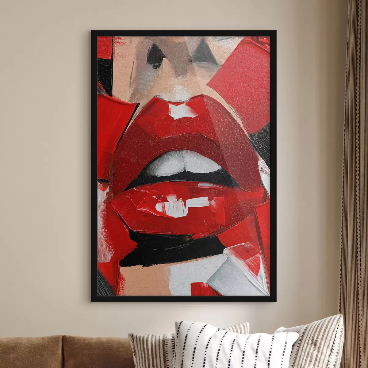 Affiche Lèvres rouges, rouge à lèvres rouge f50897