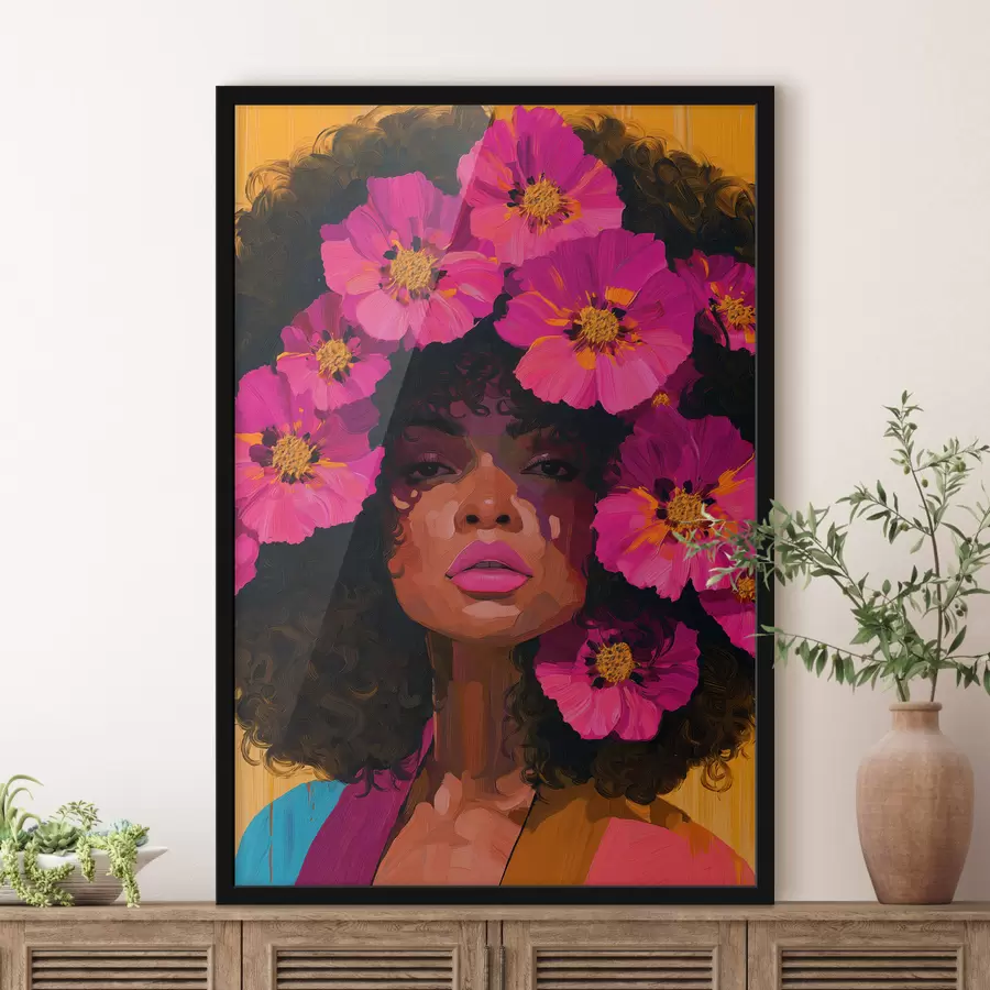 Papier peint photo Femme aux fleurs f50902