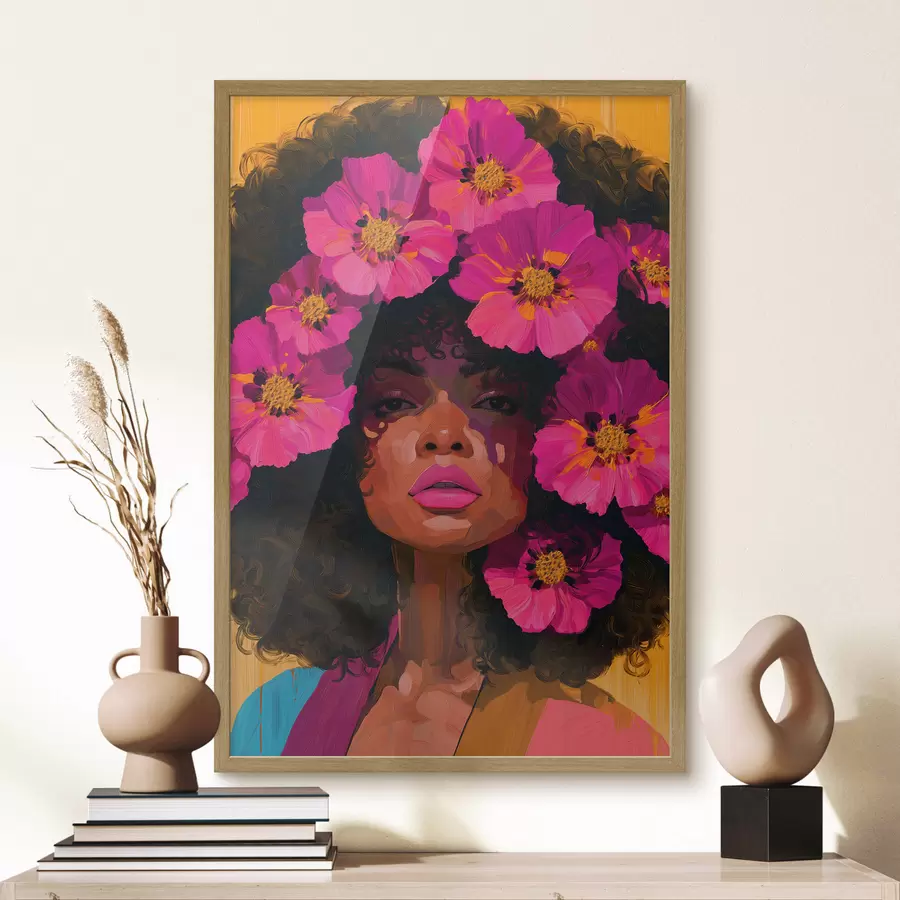Papier peint photo Femme aux fleurs f50902