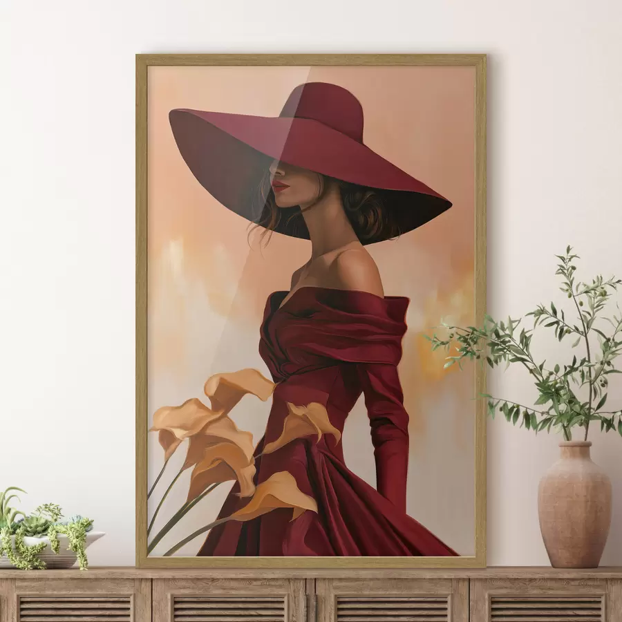Papier peint photo Une femme au chapeau f50903