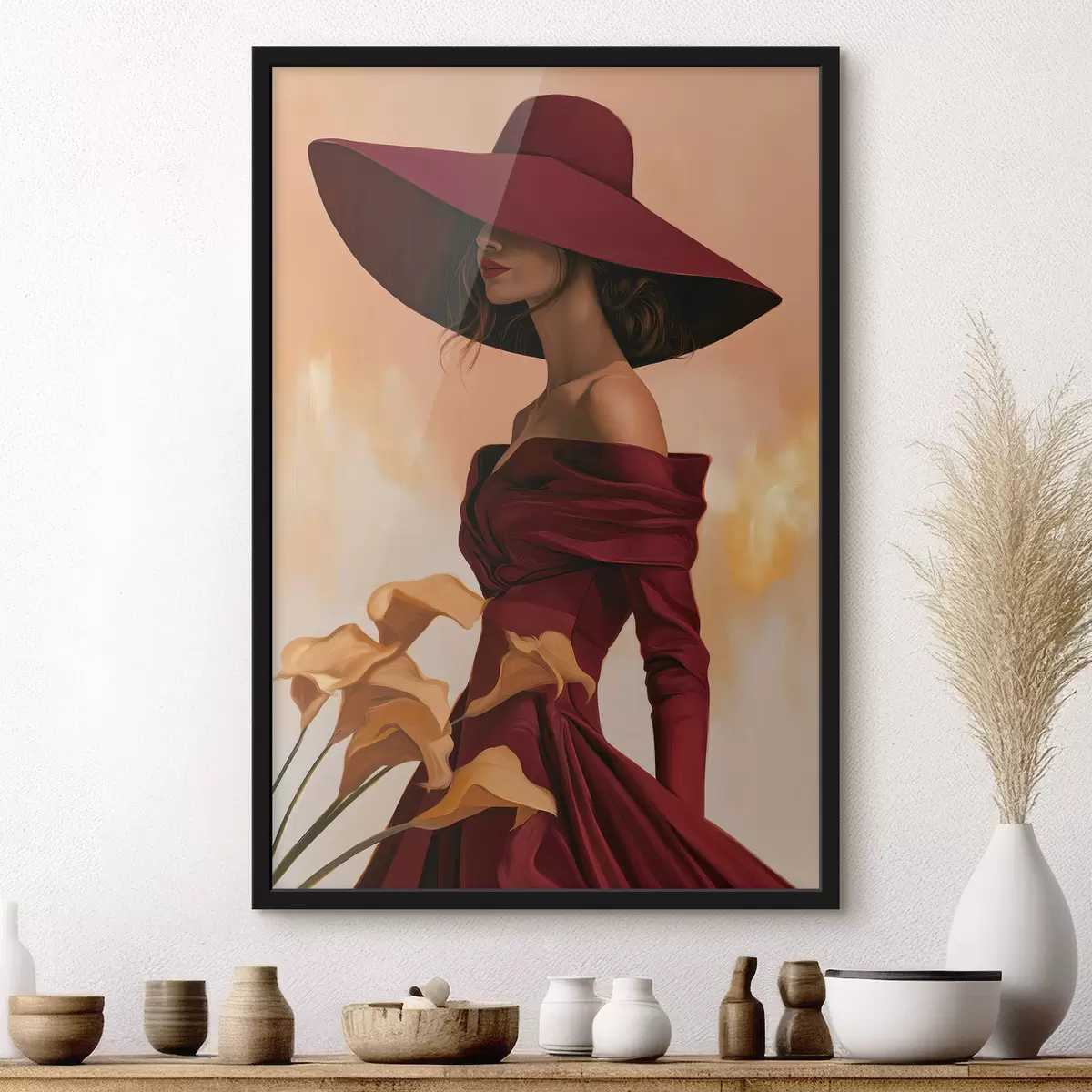 Affiche Une femme au chapeau f50903