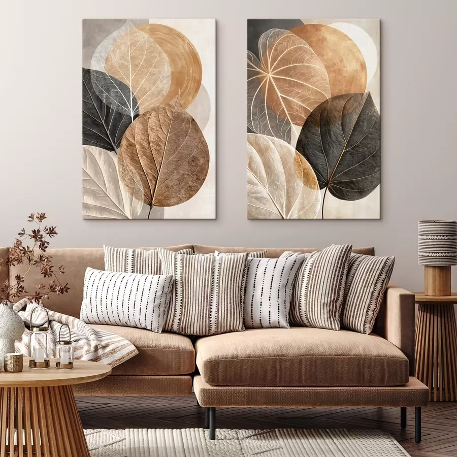  Schilderijen Abstracte bladeren m30954