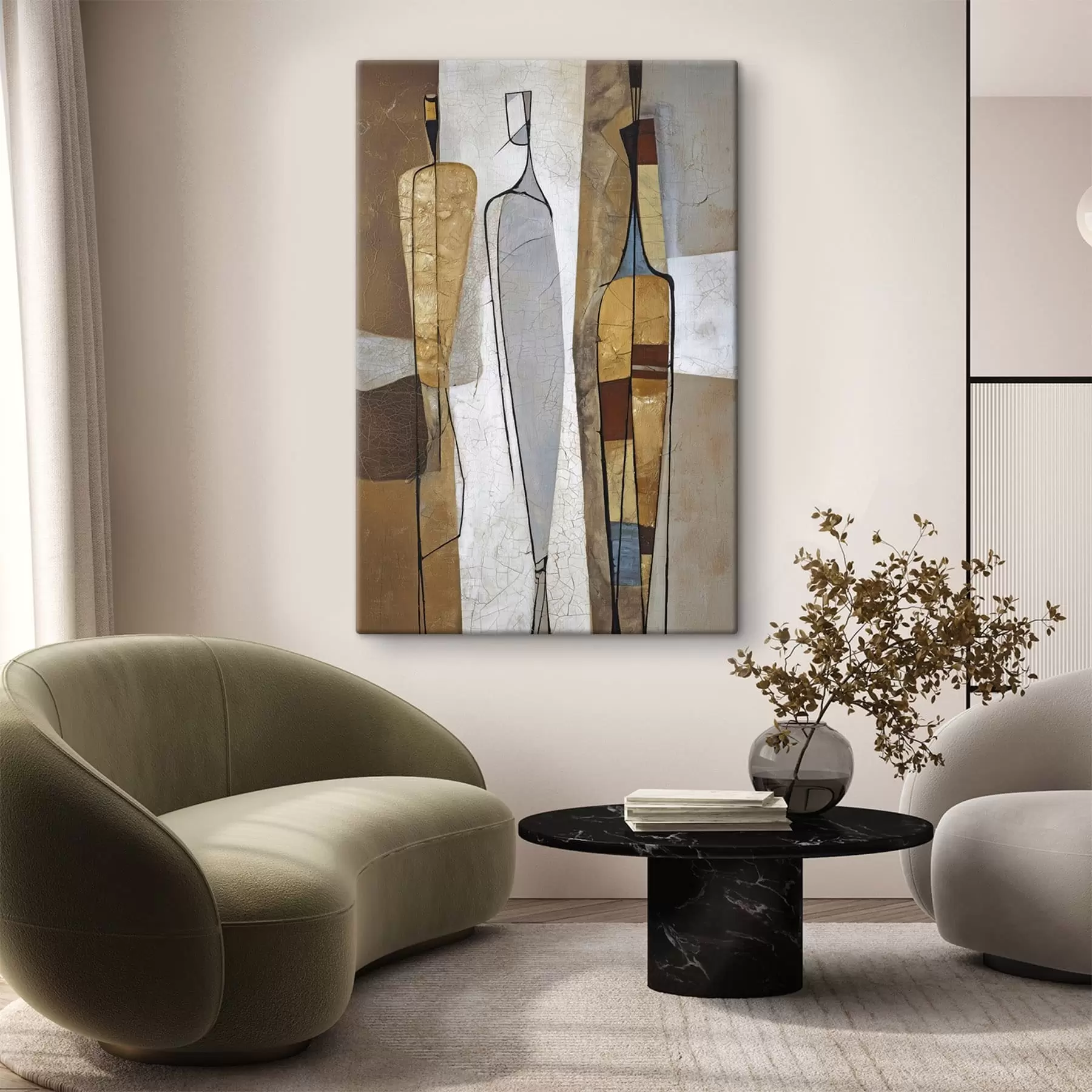  Peintures Silhouette et murmure s50720