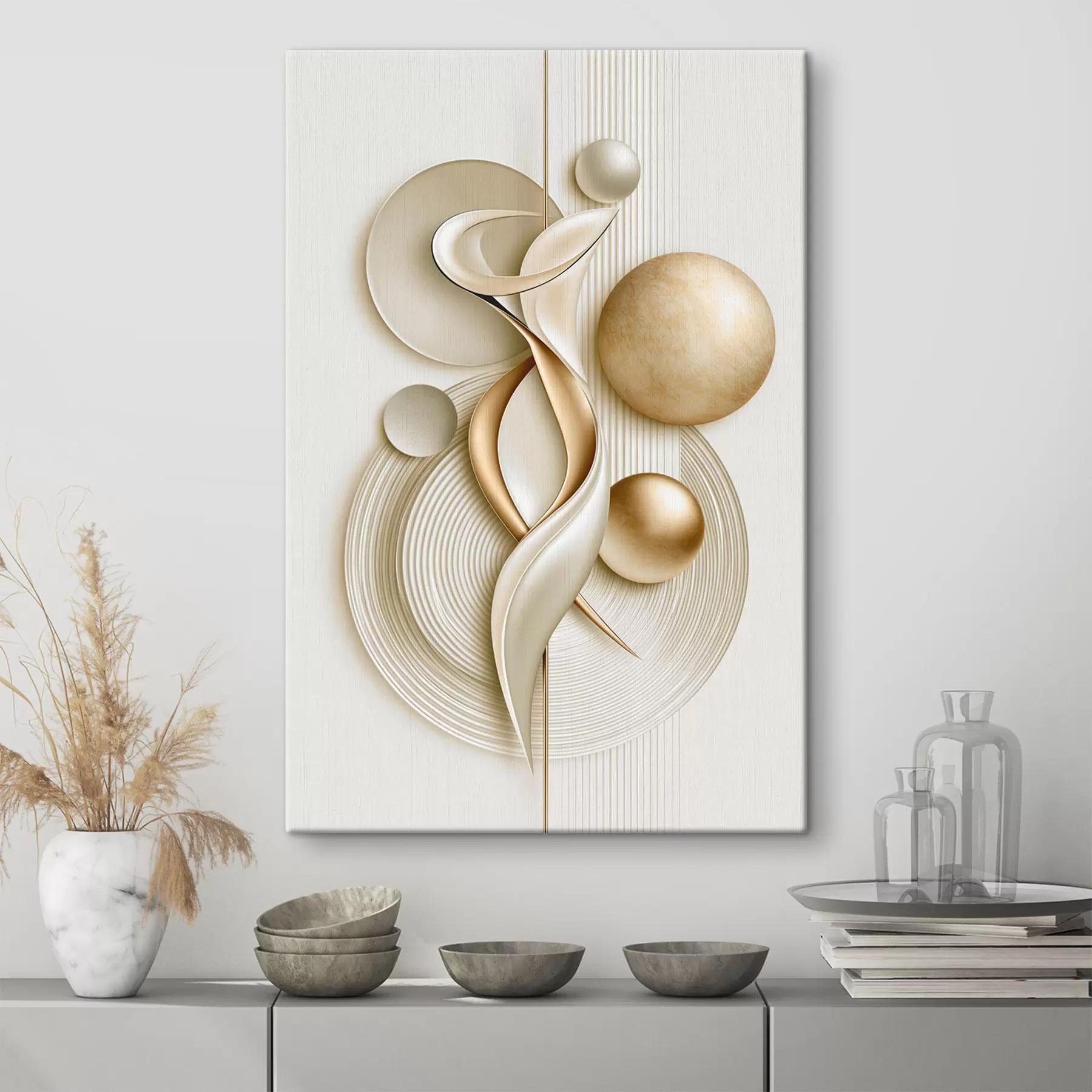  Schilderijen Abstracte figuur met ballen s50860