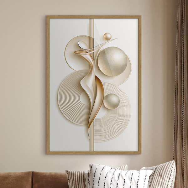 Affiche Élégante figure abstraite avec des boules, Posters abstraction, f50859wo : Uwalls