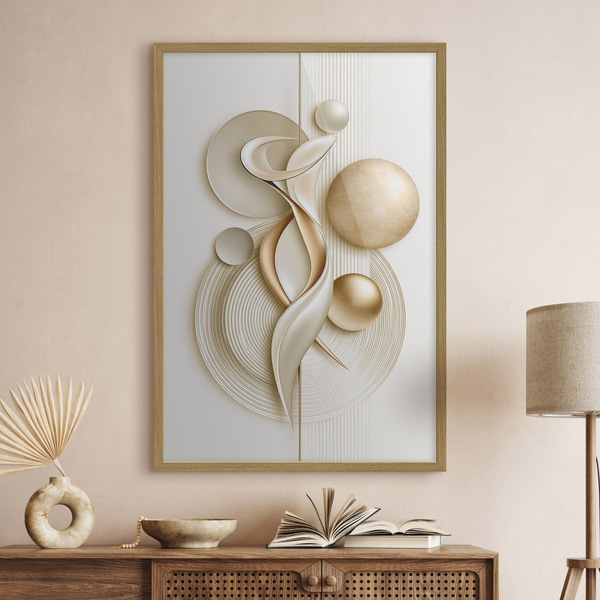 Affiche Figure abstraite avec des boules, Posters abstraction, f50860wo : Uwalls