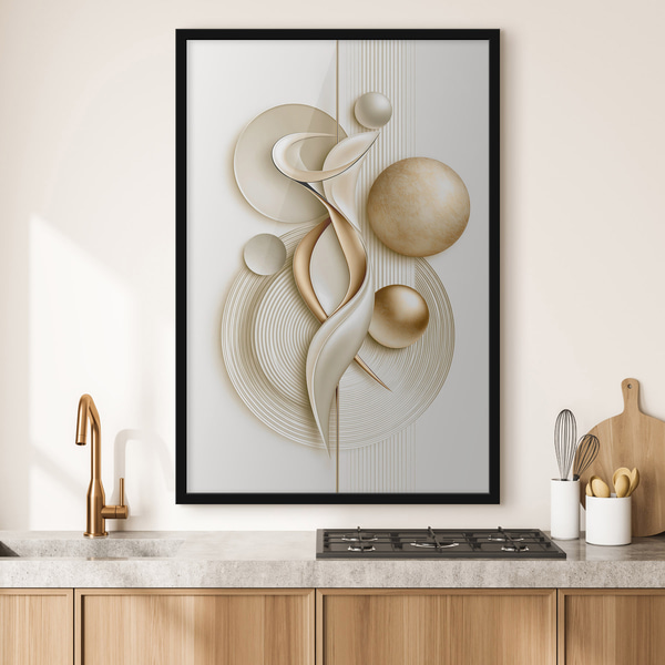 Affiche Figure abstraite avec des boules, Posters abstraction, f50860bk : Uwalls