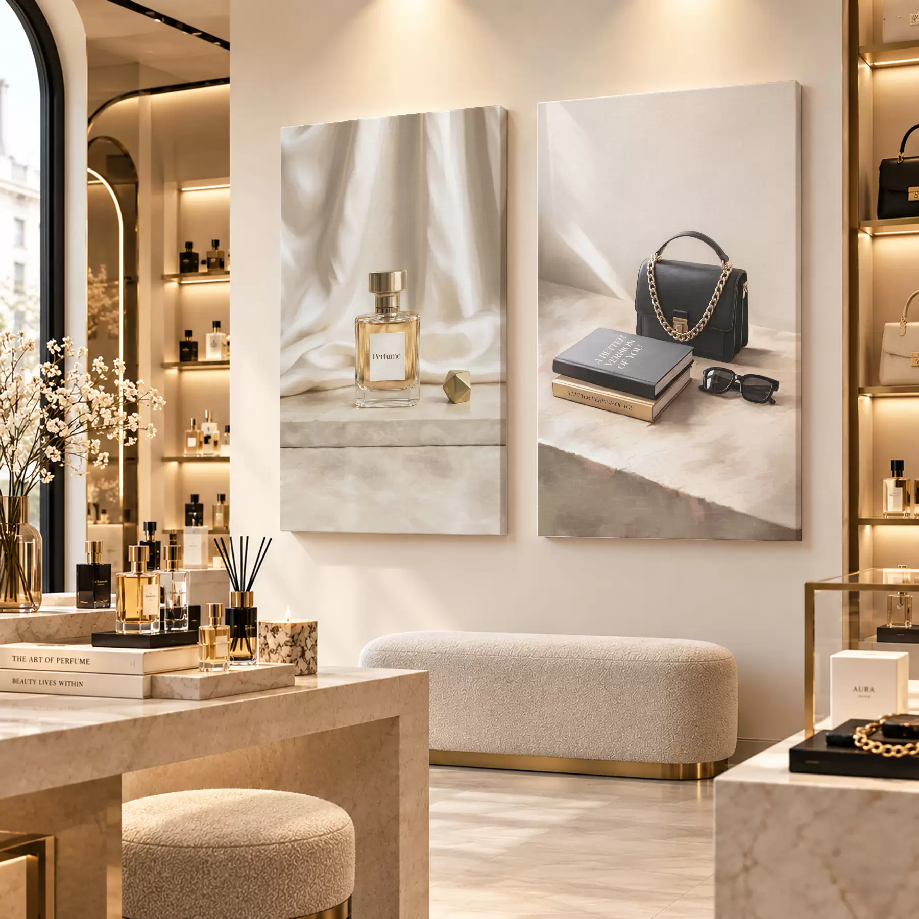  Peintures Parfum et sac à chaîne m30994