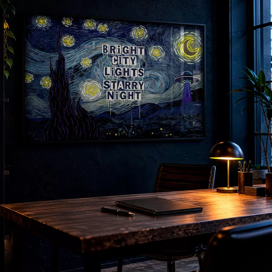 Fotobehang Starlit City f50654