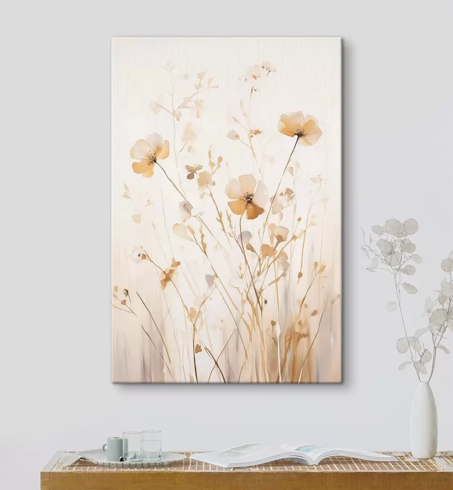 Fotobehang Luchtige wilde bloemen in zonnestralen s50920