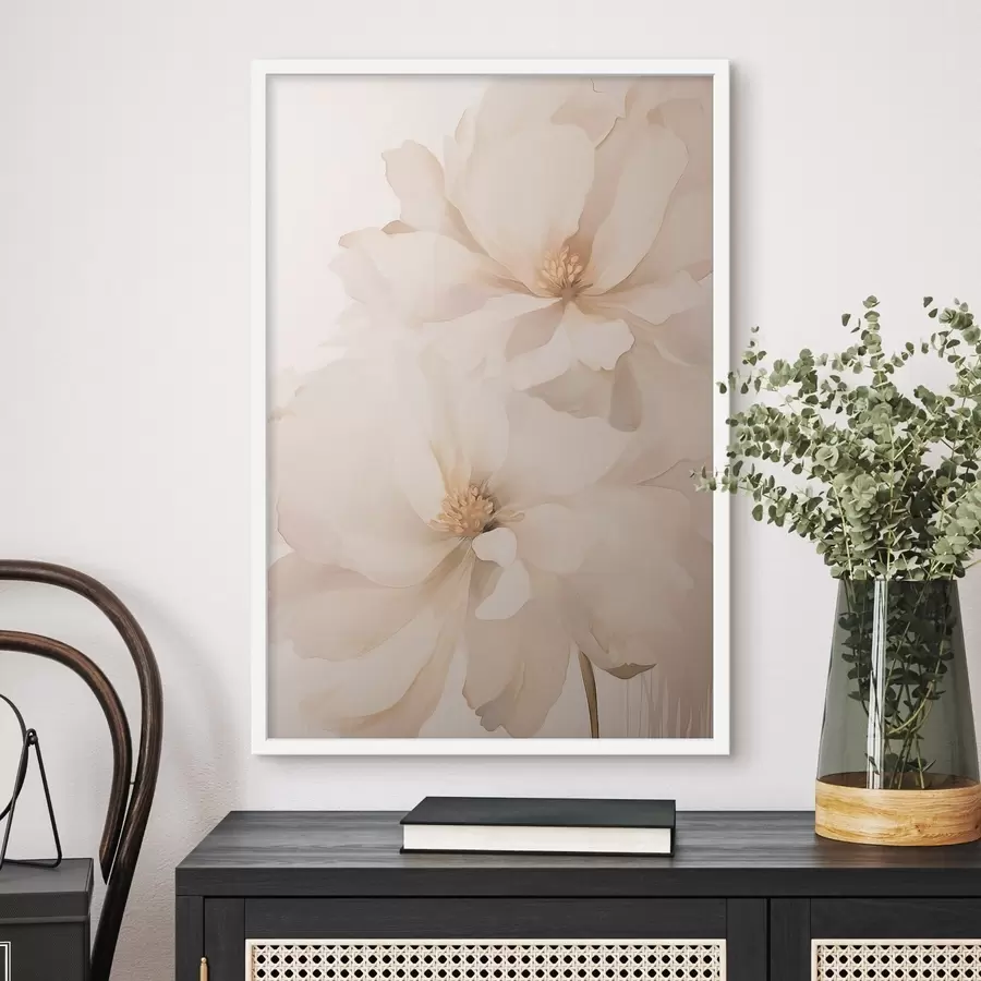 Papier peint photo Pivoine crème délicate f50910
