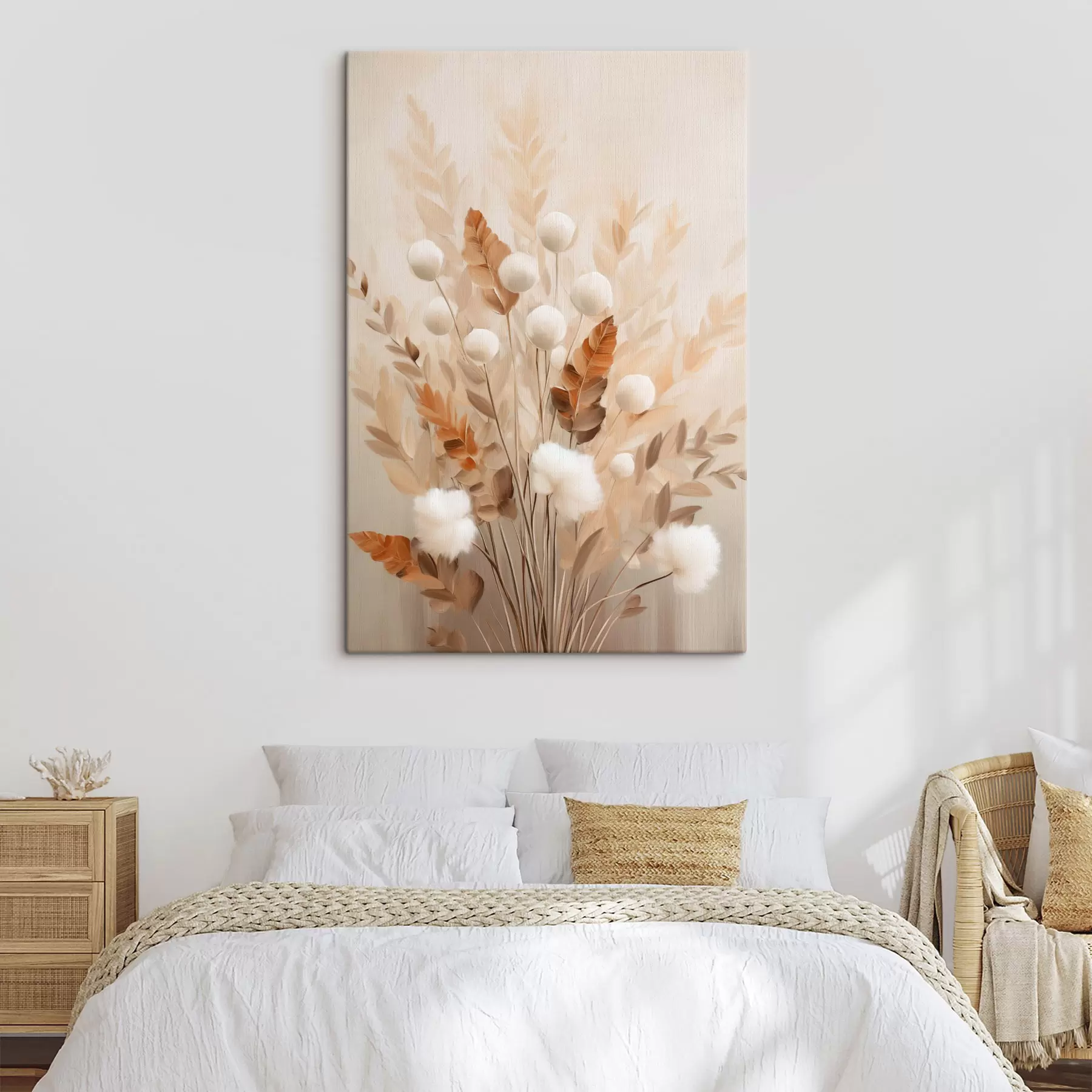  Peintures Coton et feuilles ambrées s50951