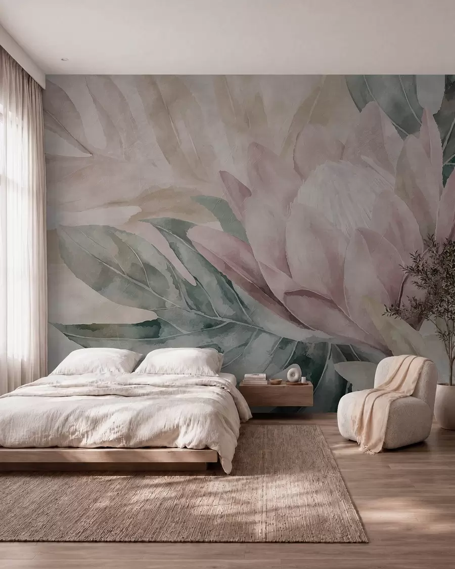 Fotobehang Ontluikende bloem w09988