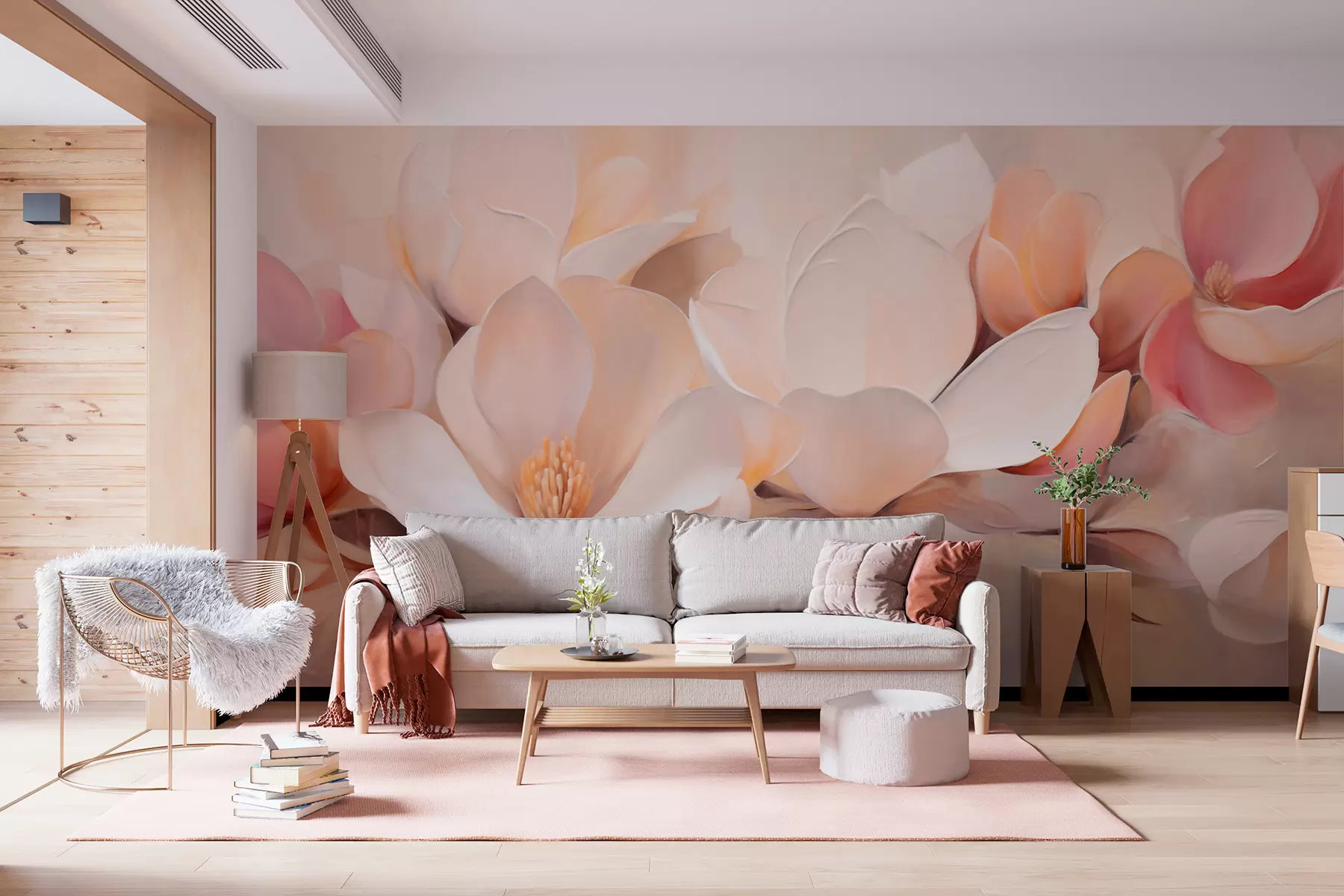 Fotobehang Een tak met bloemen w05979