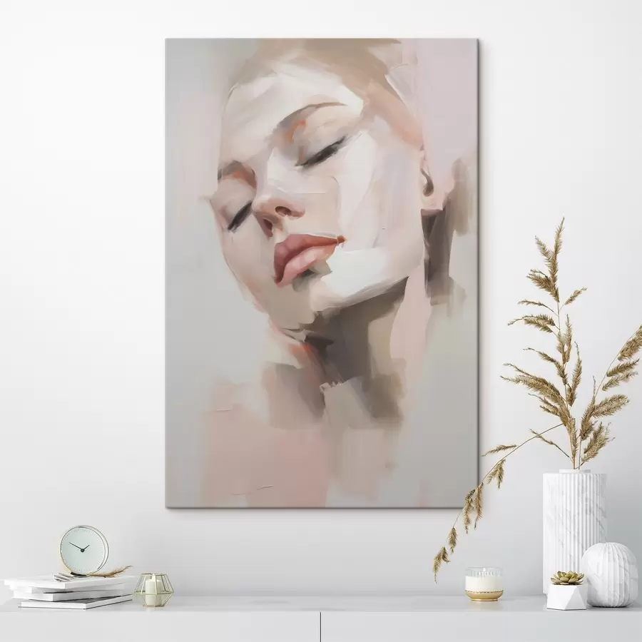  Peintures Portrait abstrait d'une jeune femme s50977