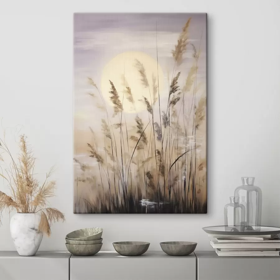  Schilderijen Abstracte kruiden, schilderij in imitatietechniek s50986