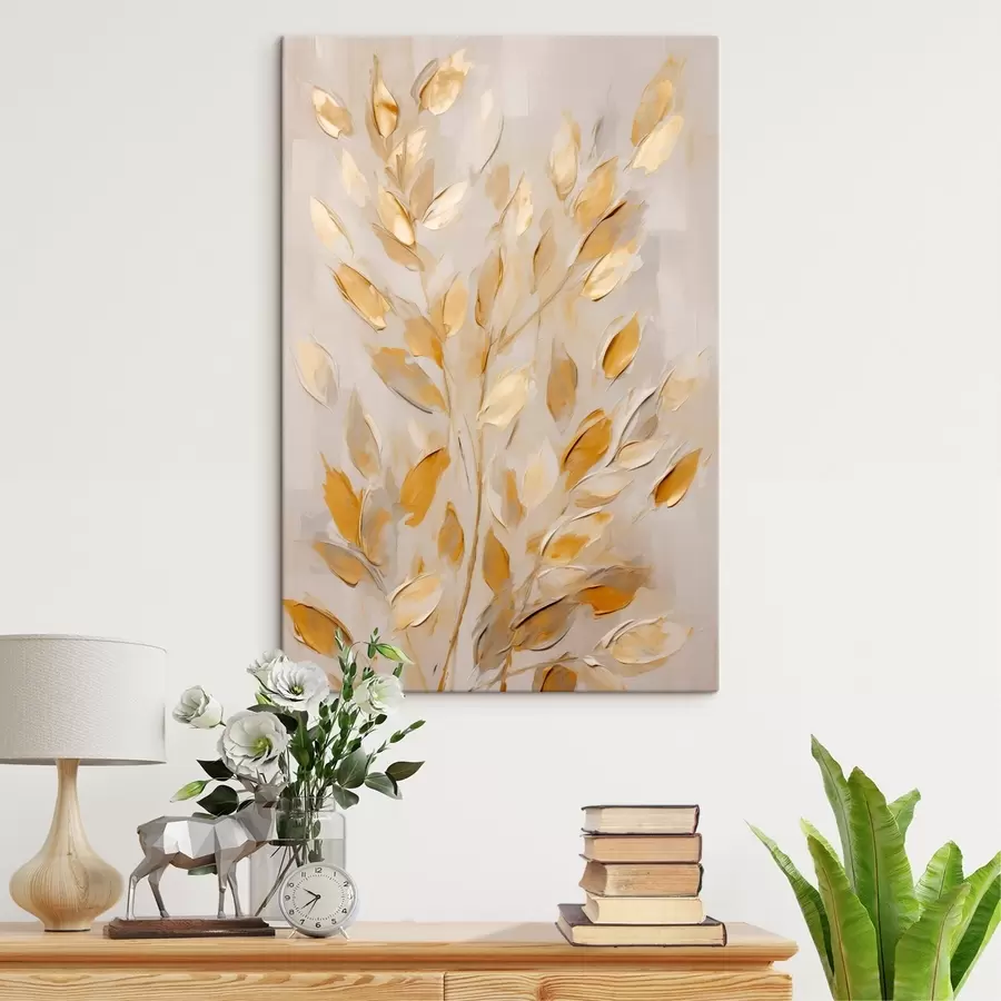  Schilderijen Abstrakt bladwerk, imitatieschilderij s50994