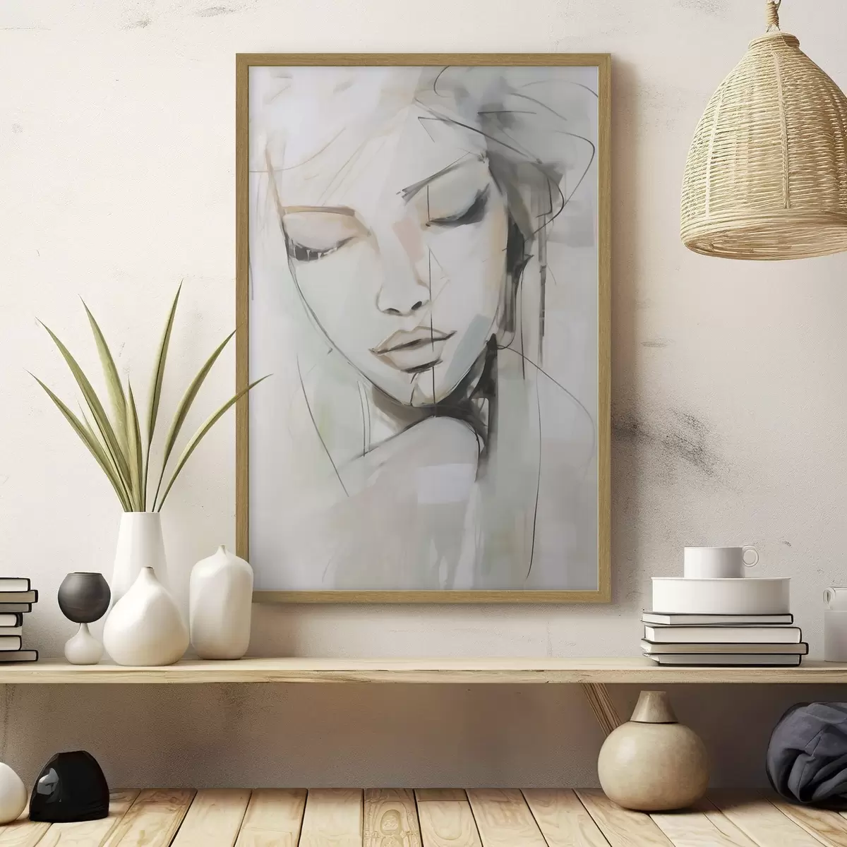 Affiche Portrait, imitation d'un tableau f50979